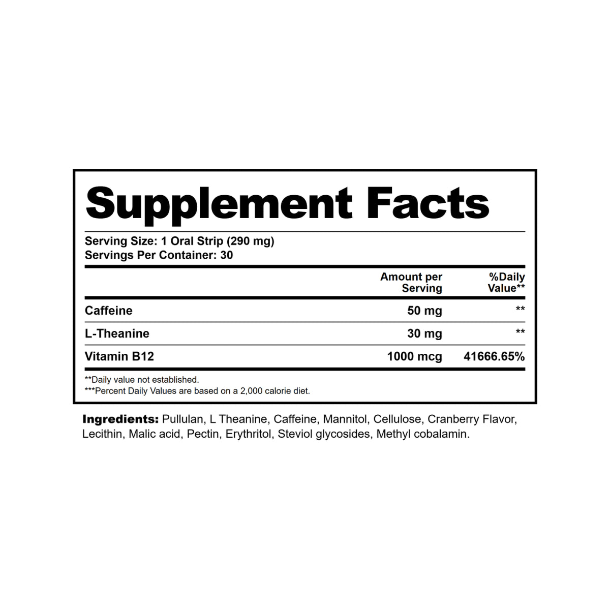 Boost Supplement Facts and ingredients