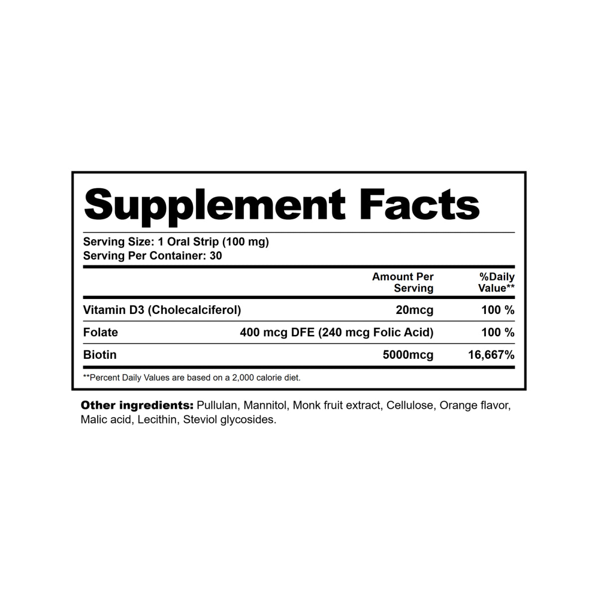 Lush Supplement Facts and ingredients