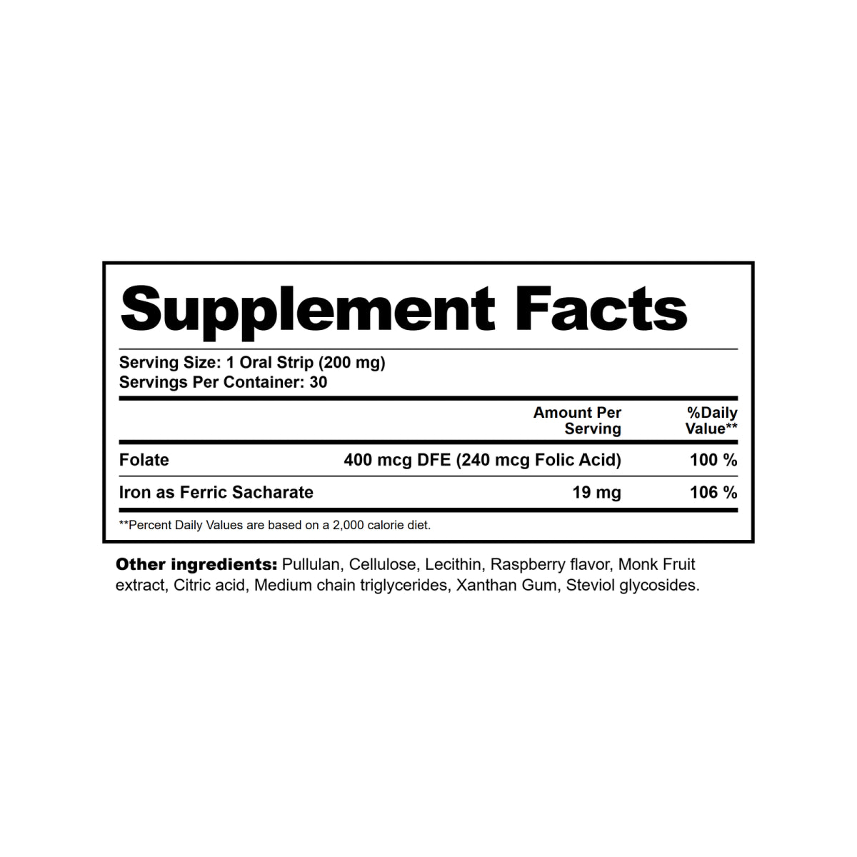 Vital Supplement Facts and ingredients