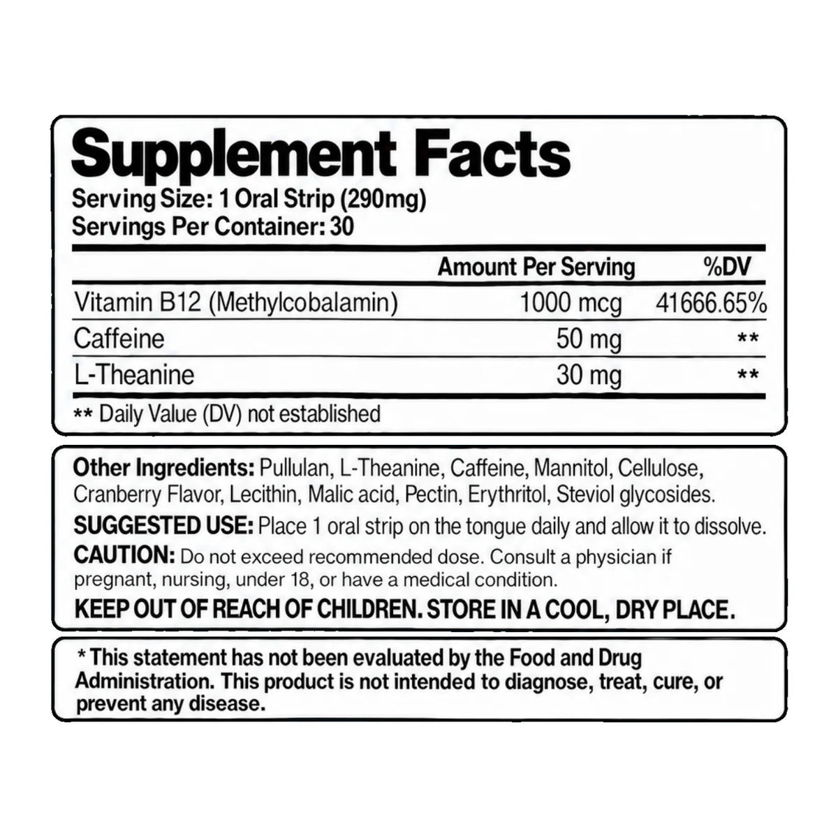Boost Supplement Facts and ingredients