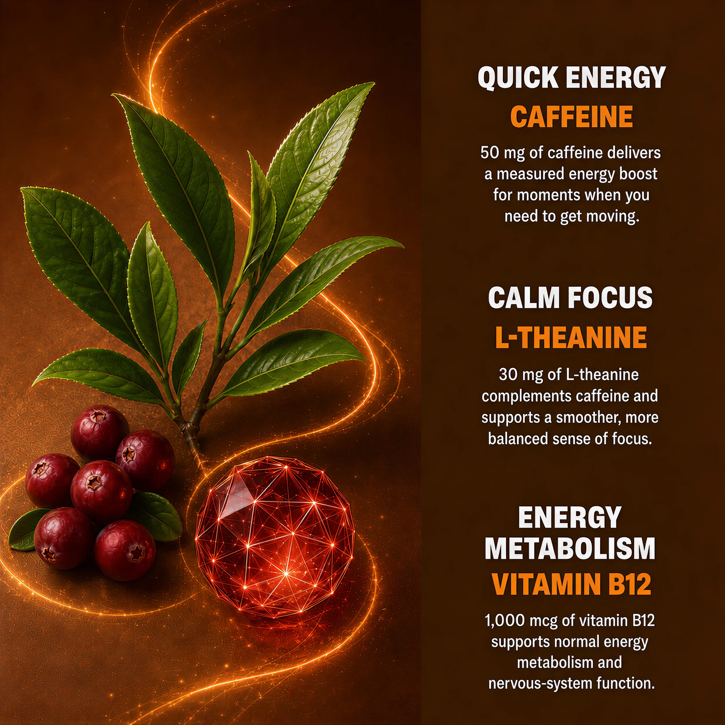 FUSE Boost caffeine L-theanine and vitamin B12 ingredients