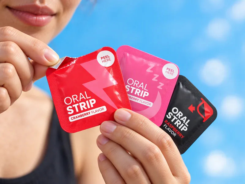 A hand tearing open one FUSE sachet