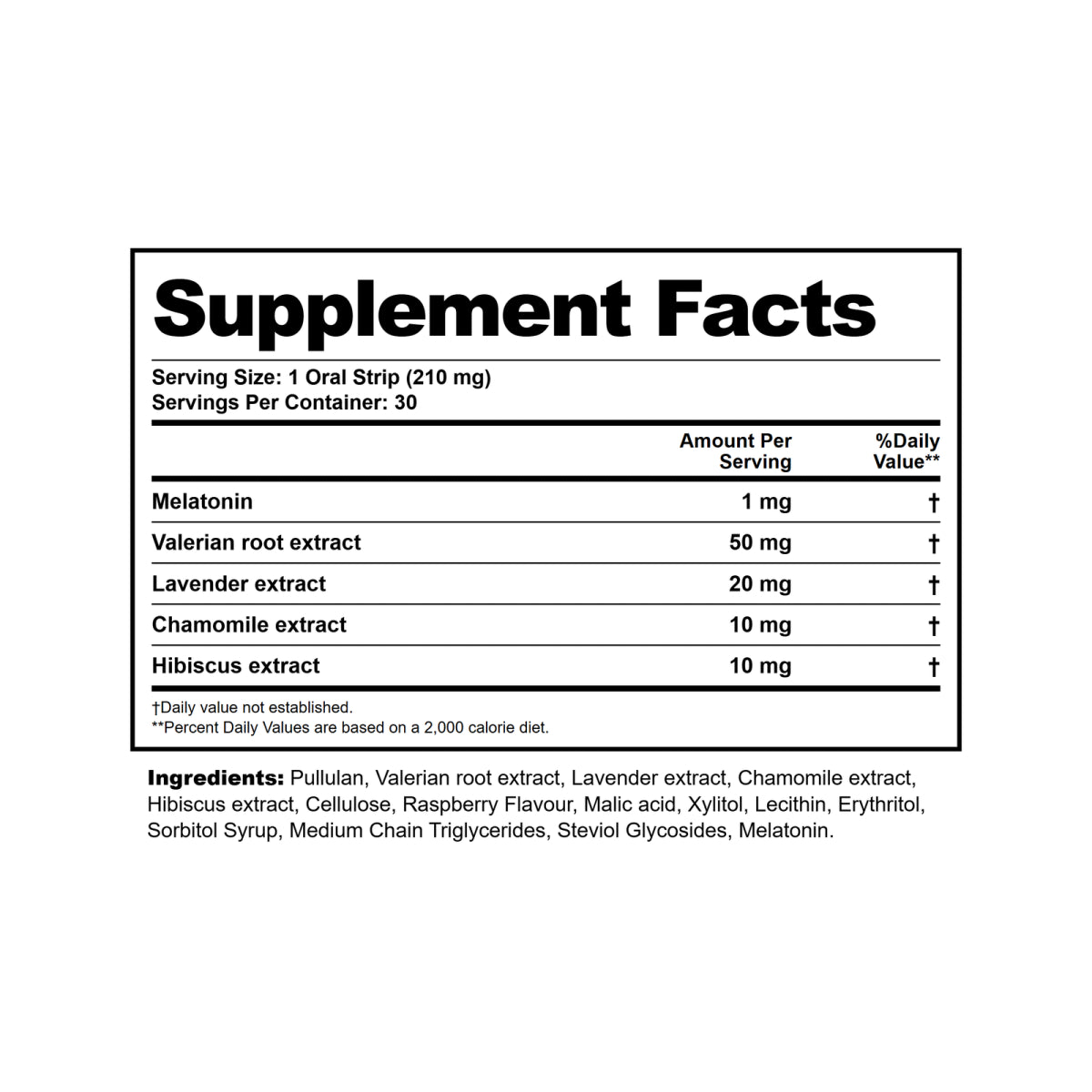 FUSE Dream Supplement Facts and ingredients