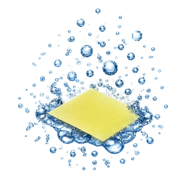 Lush oral strip dissolving in water