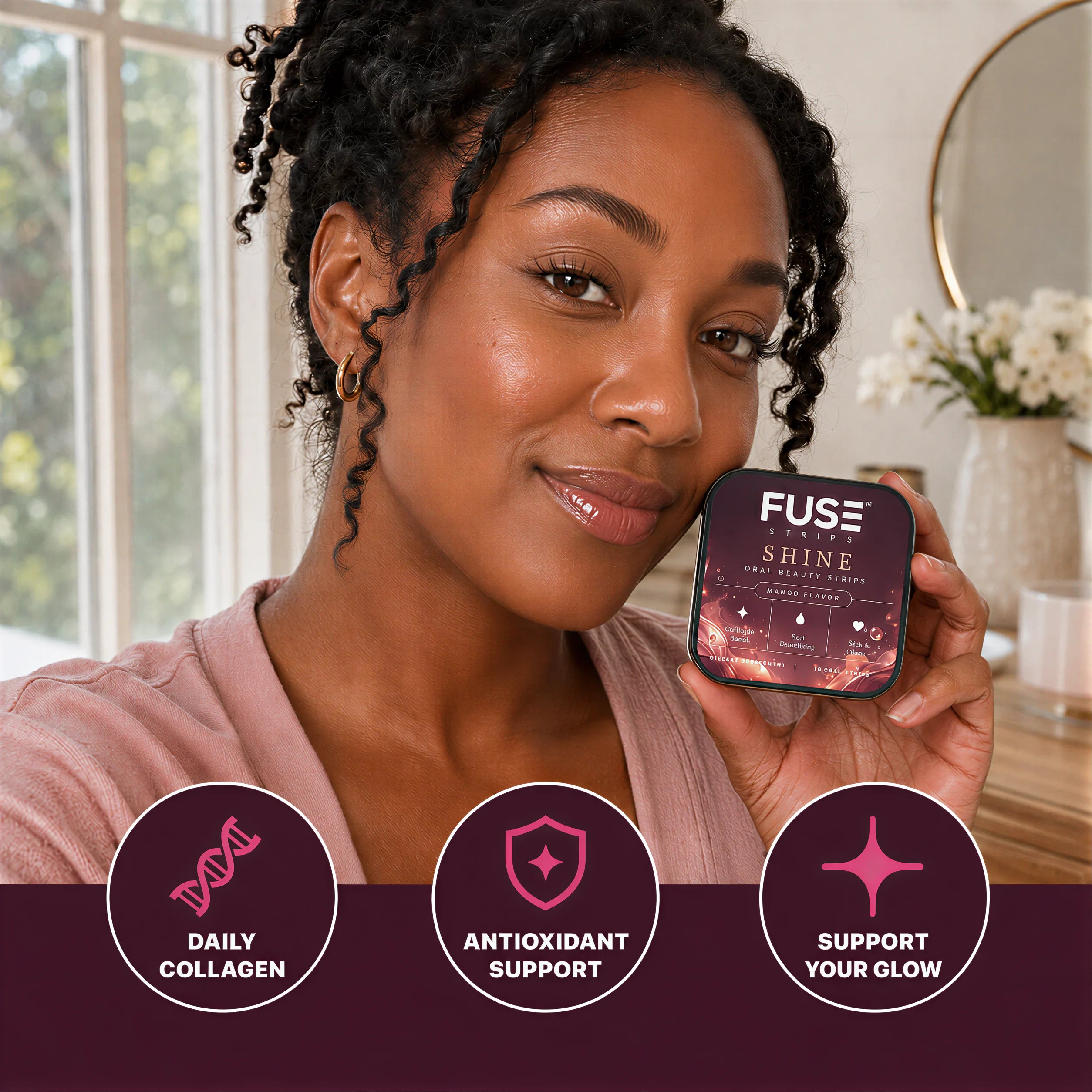 FUSE Shine lifestyle with collagen antioxidant and glow support