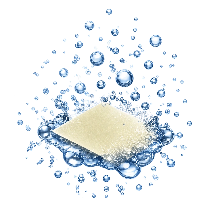 Shine oral strip dissolving in water