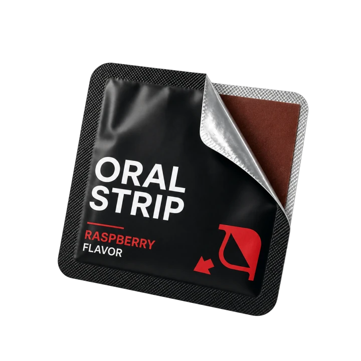 Vital sachet being peeled open
